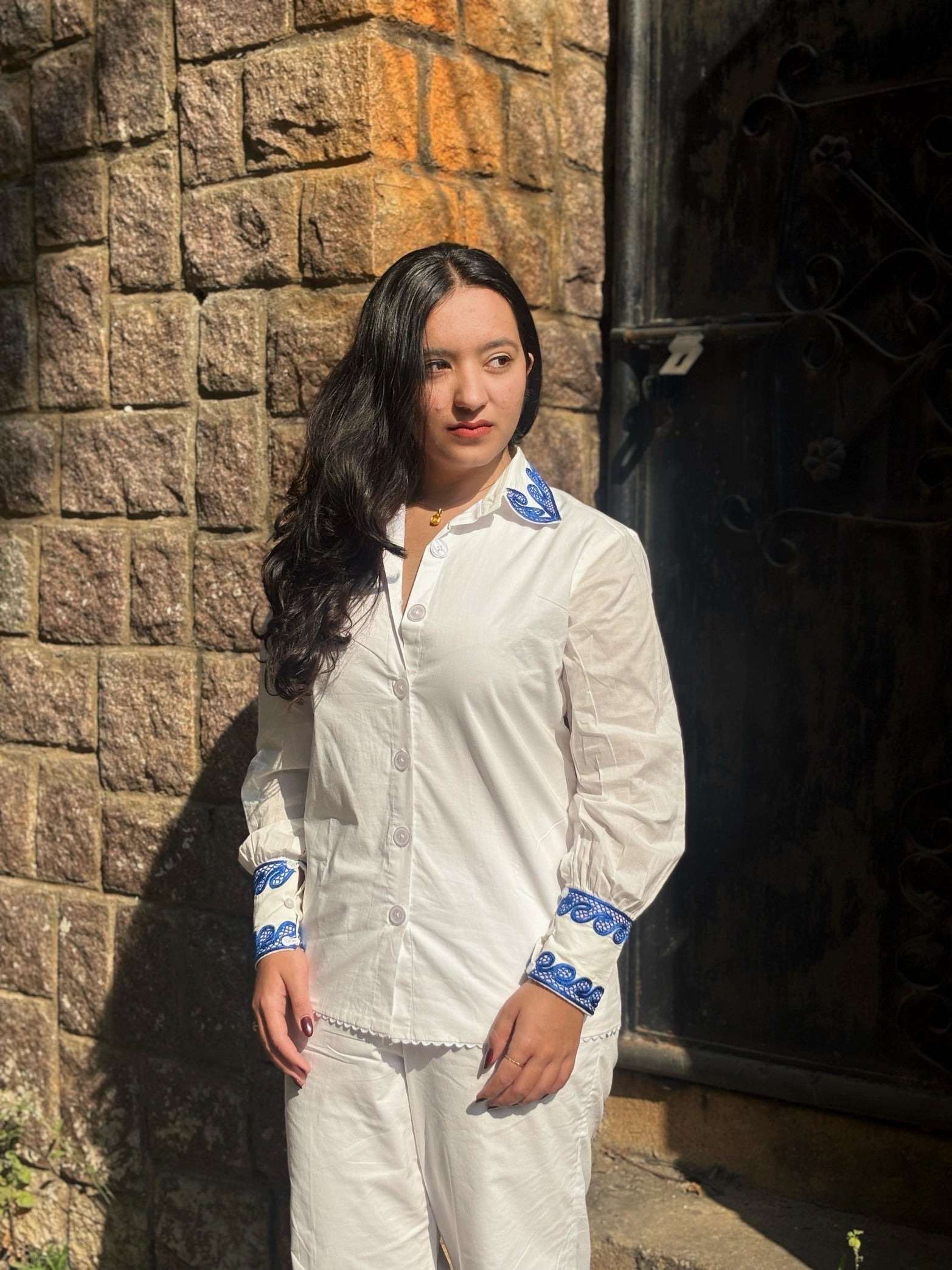 Azure Brushstroke Co-ord