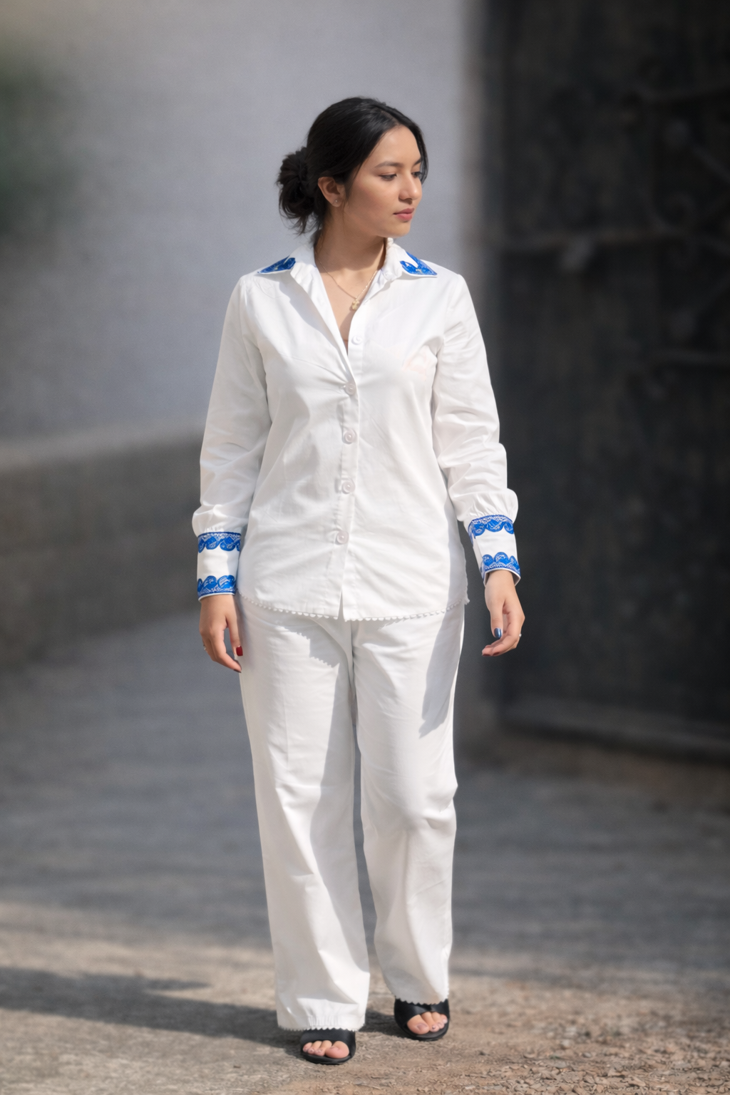 Azure Brushstroke Co-ord