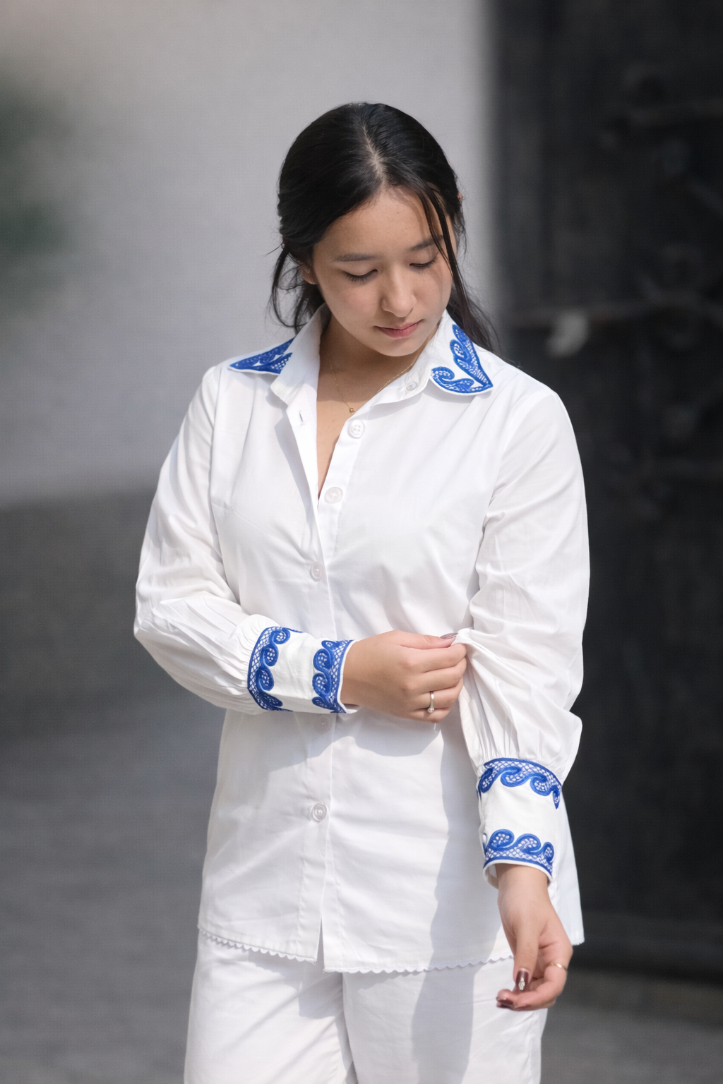 Azure Brushstroke Co-ord