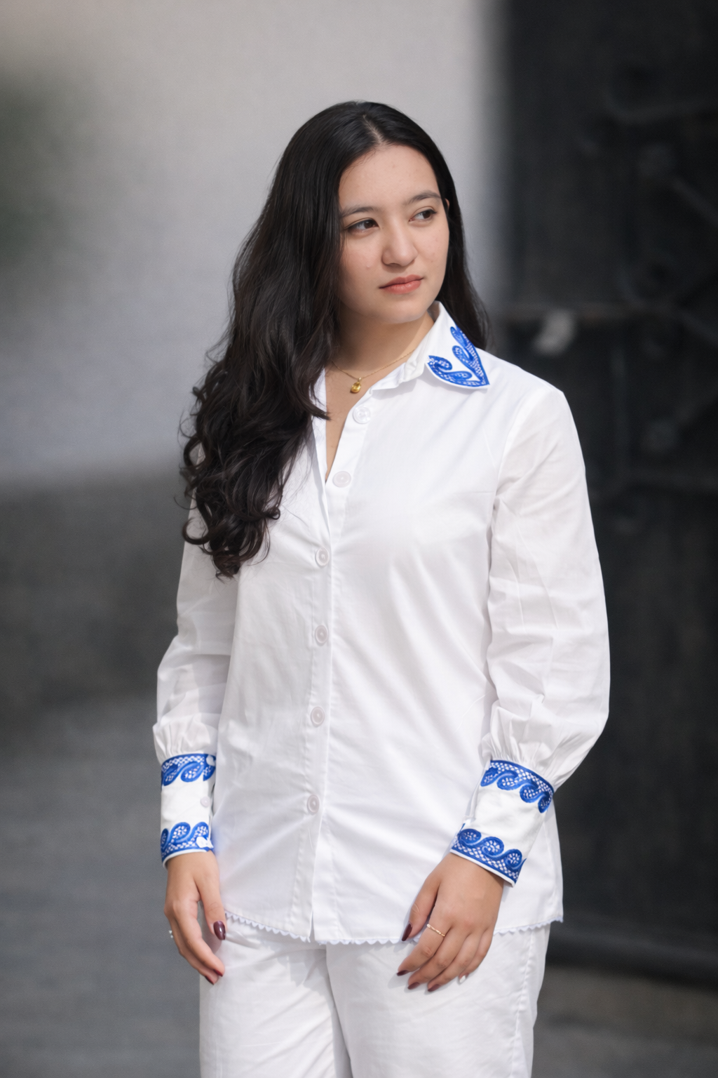 Azure Brushstroke Co-ord