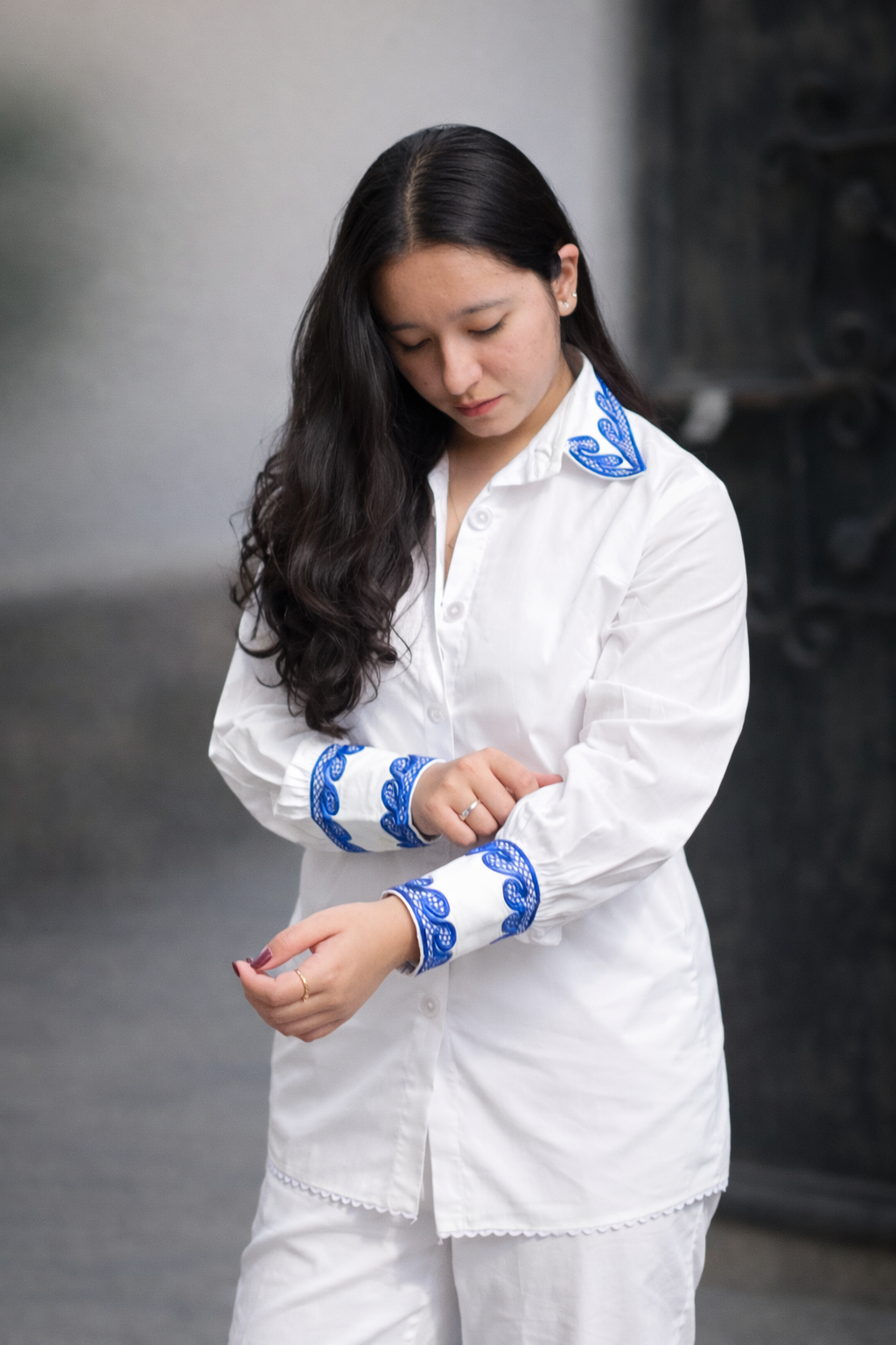 Azure Brushstroke Co-ord